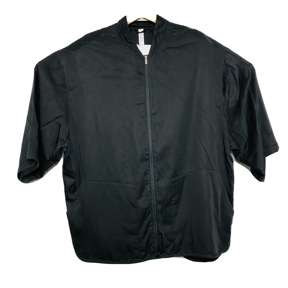 Lululemon The‎ Lab Mens Black Full Zip S/S Tencel Lyocell Jacket Size 8